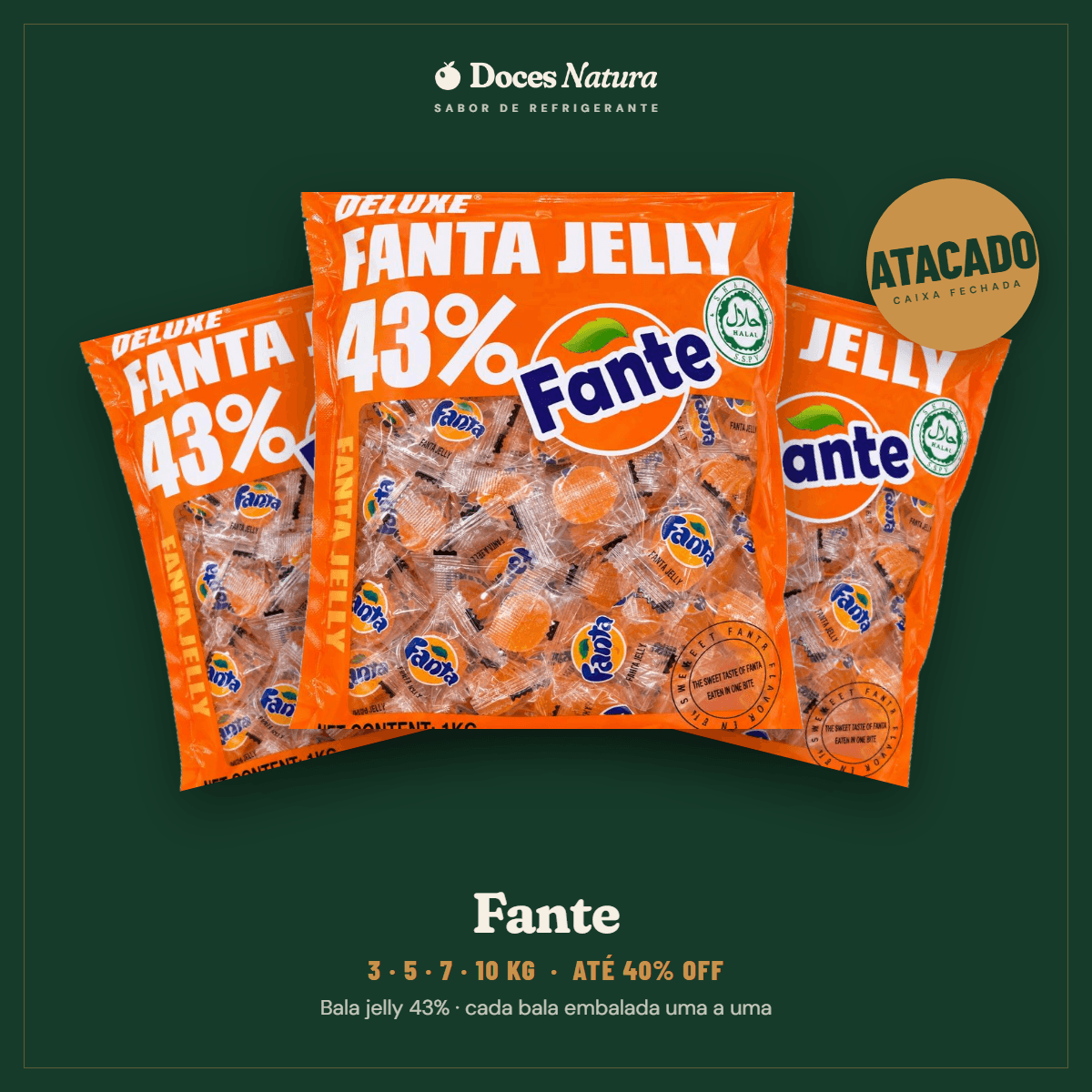 Atacado — Fante · Bala Jelly Refrigerante 43%