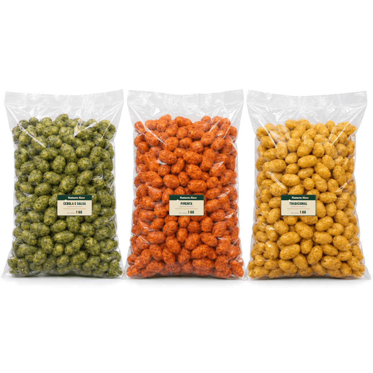 Kit Salgado — Cebola e Salsa, Pimenta e Tradicional — Natura Nuts