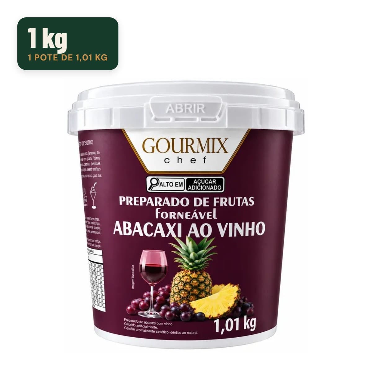Preparado de Frutas Forneável Gourmix Chef — Abacaxi ao Vinho